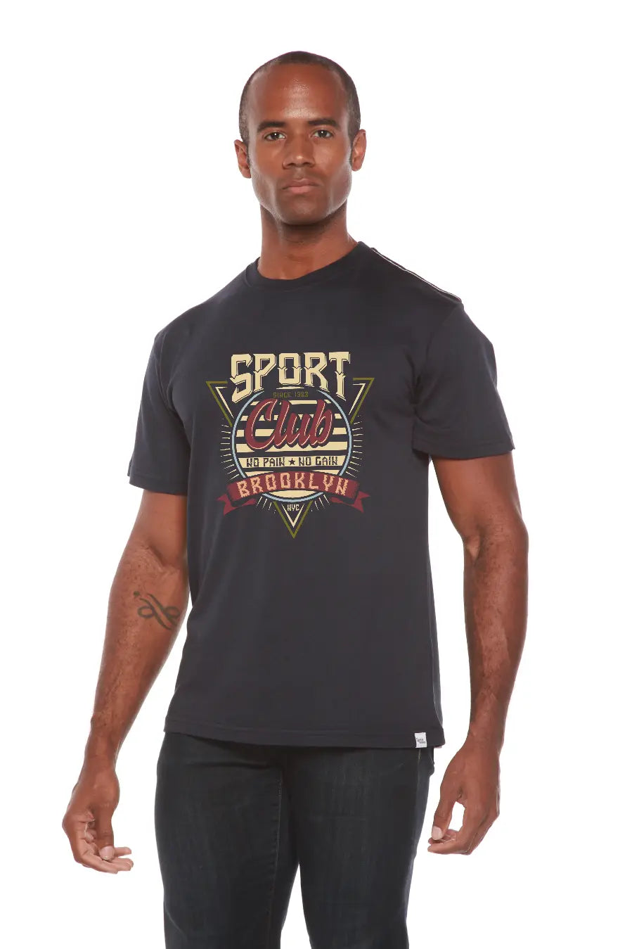 Sport Club Men's Bamboo Viscose/Organic Cotton Short Sleeve Graphic T-Shirt Spun Bamboo