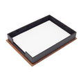 MOOG  Star Wooden & Leather Document Tray Moogdesk