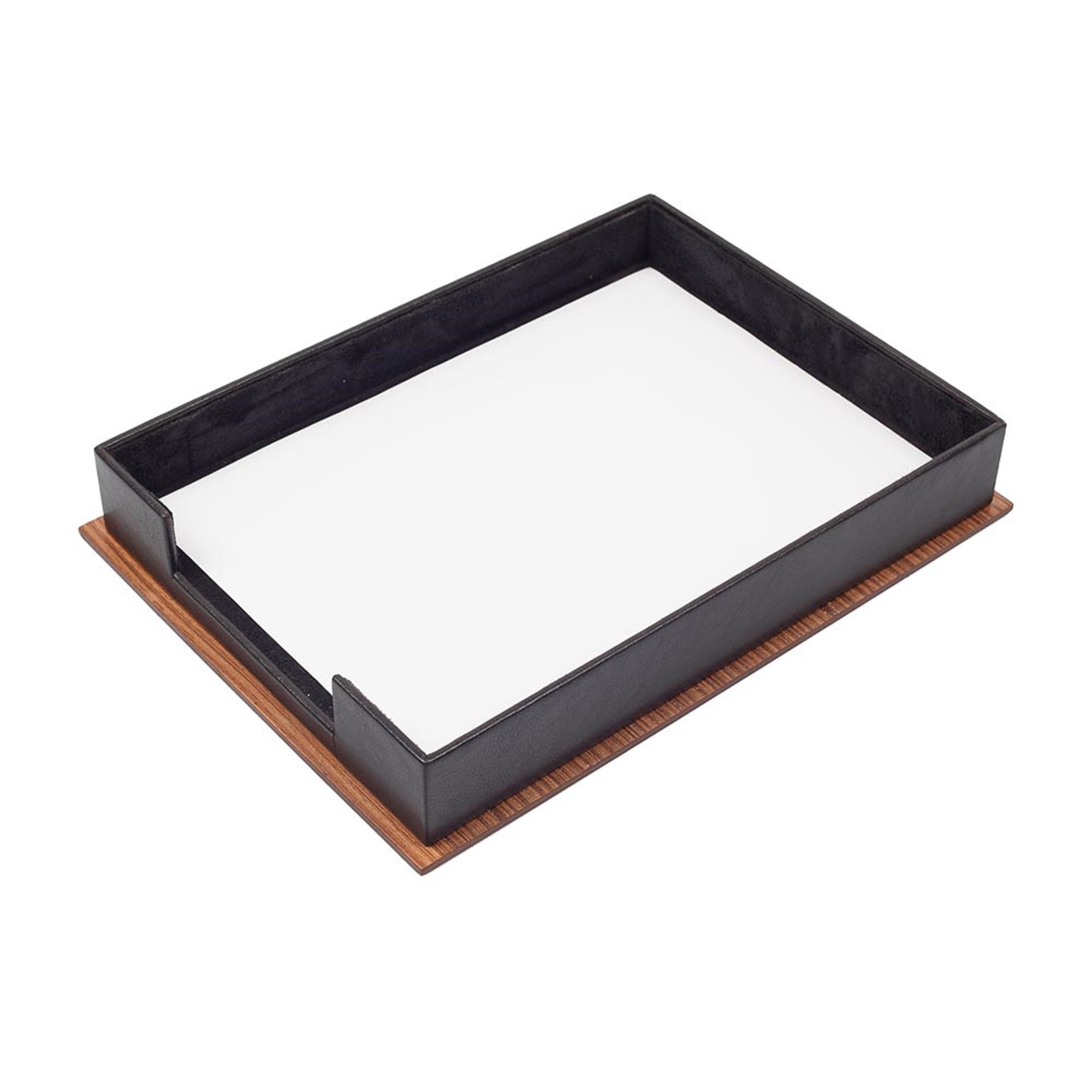 MOOG Star Leather Desk Set -Walnut Wood Combination - Brown -11 PCS Moogdesk