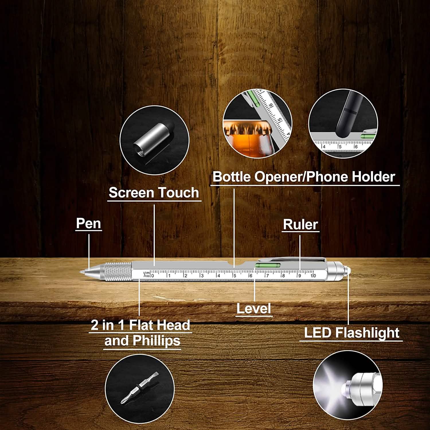 Stocking Stuffers for Men 9-in-1 Multitool Pen DailySale