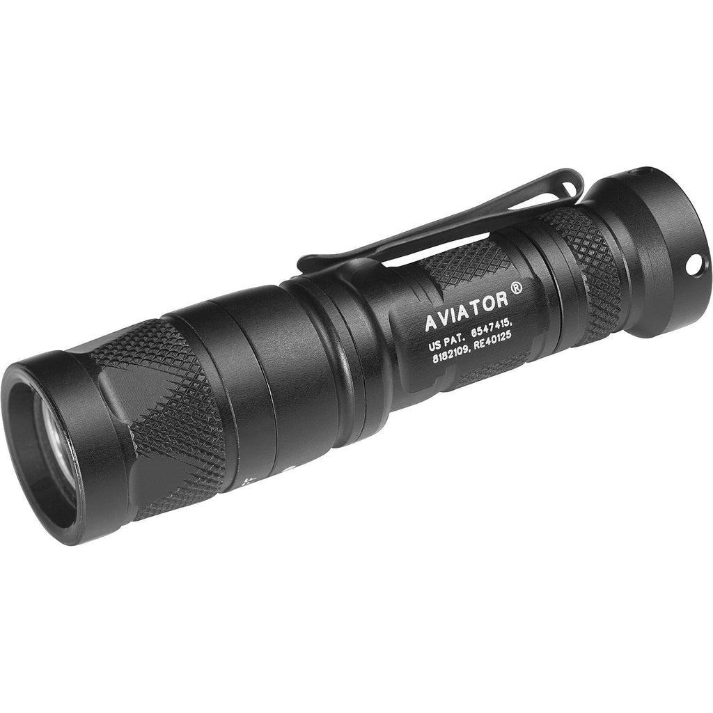 SureFire Aviator | Dual-Output (White + Color LED) Flashlight | High Strength Multi-Spectrum EDC Light Atomic Defense