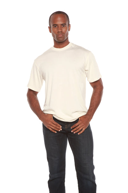 Men's Bamboo Viscose/Organic Cotton Short Sleeve Contrast Stitch T-Shirt Spun Bamboo