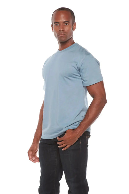 Men's Bamboo Viscose/Organic Cotton Short Sleeve Contrast Stitch T-Shirt Spun Bamboo