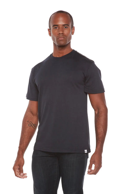 Men's Bamboo Viscose/Organic Cotton Short Sleeve Contrast Stitch T-Shirt Spun Bamboo