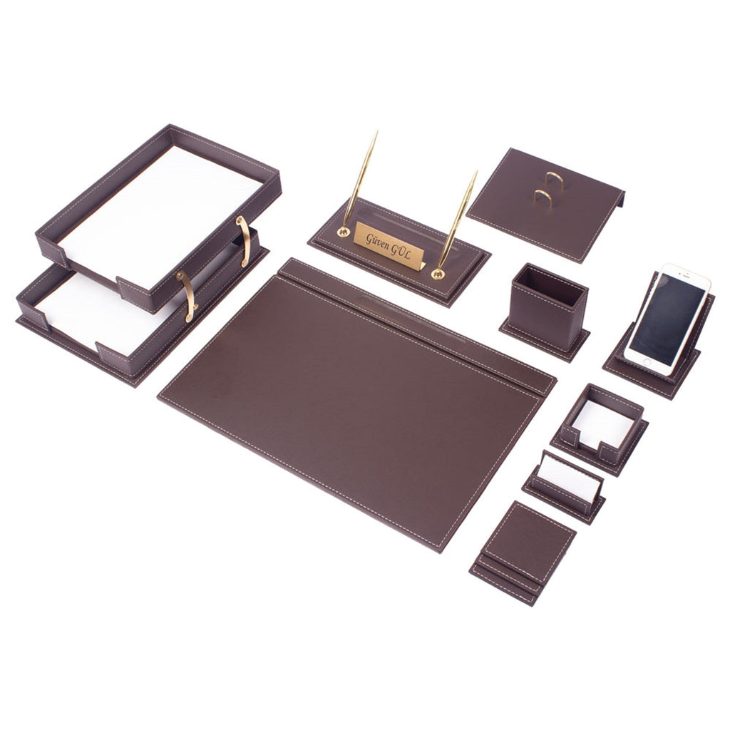 MOOG Luxury Desk Set - Double Document Tray- White - 13 PCS Moogdesk