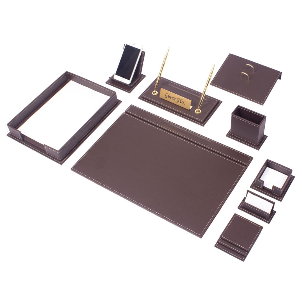 MOOG Luxury Desk Set - Single Document Tray- White- 13 PCS Moogdesk