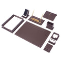 MOOG Luxury Desk Set - Single Document Tray- Brown - 13 PCS Moogdesk