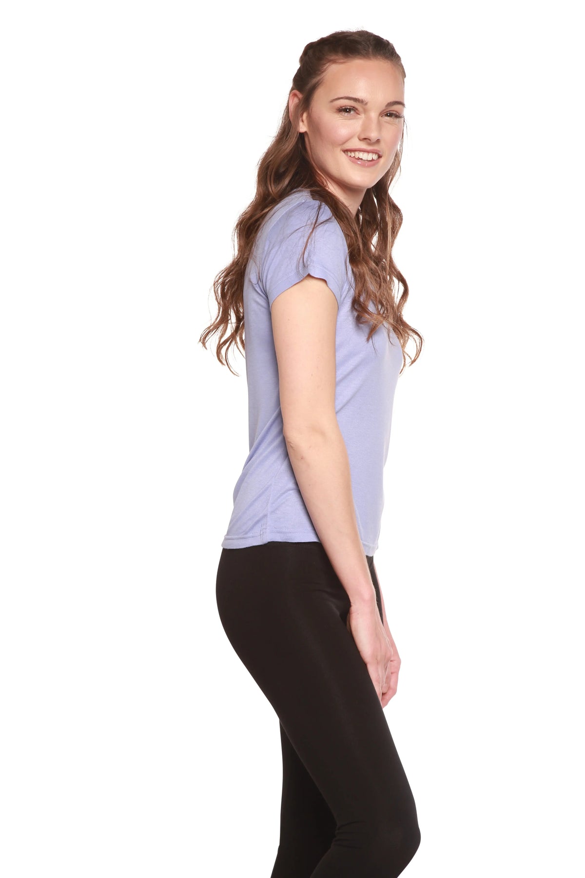 Women's 100% Bamboo Viscose Scoop Neck Short Sleeve T-Shirt Spun Bamboo