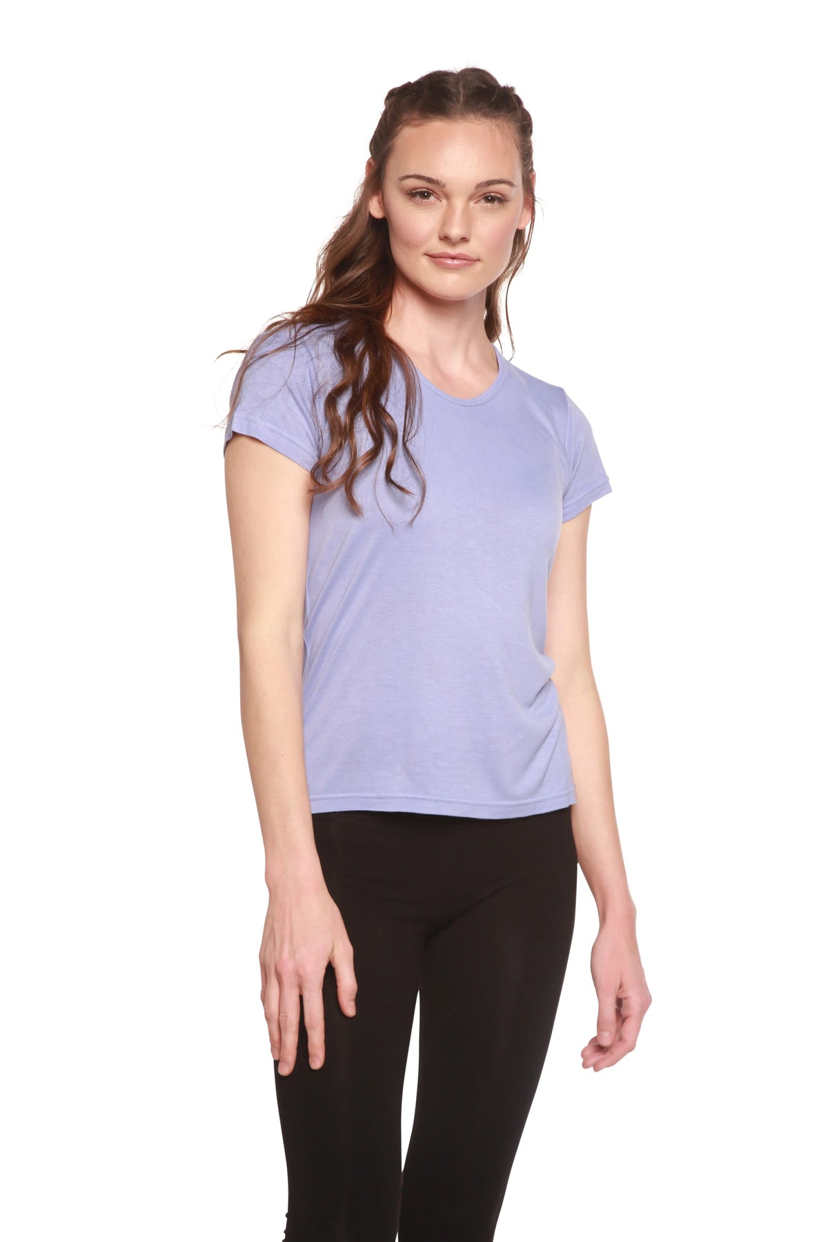 Women's 100% Bamboo Viscose Scoop Neck Short Sleeve T-Shirt Spun Bamboo