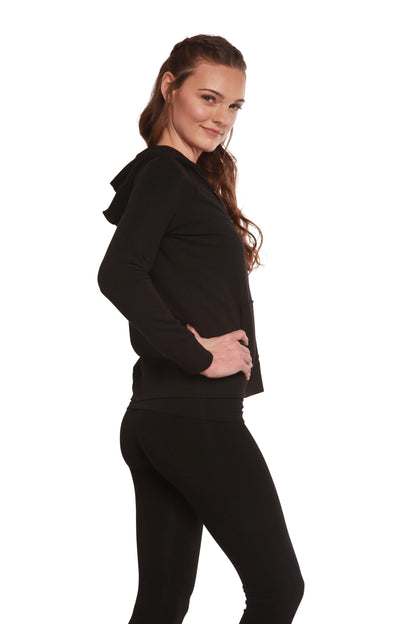 Women's Bamboo French Terry Zip Hooded Sweatshirt Spun Bamboo