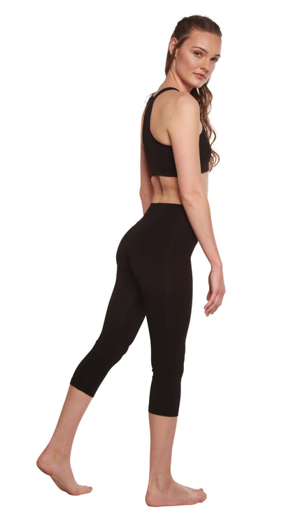 Women's Bamboo Viscose/Cotton Capri Style Leggings Spun Bamboo