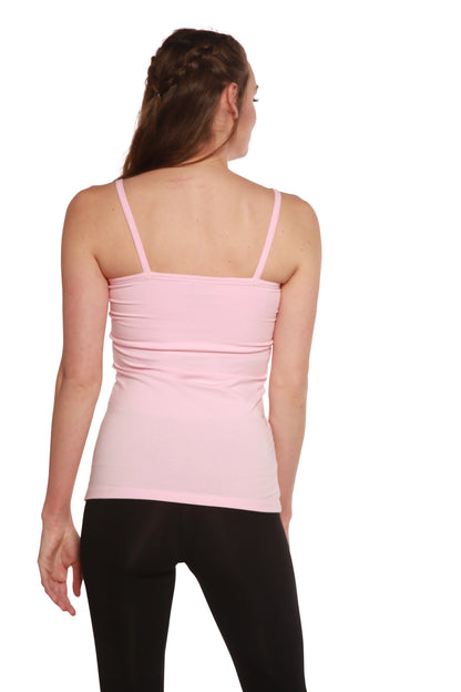 Clearance Women's Bamboo/Cotton Camisole with Shelf Bra Spun Bamboo