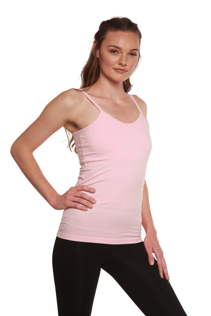 Clearance Women's Bamboo/Cotton Camisole with Shelf Bra Spun Bamboo