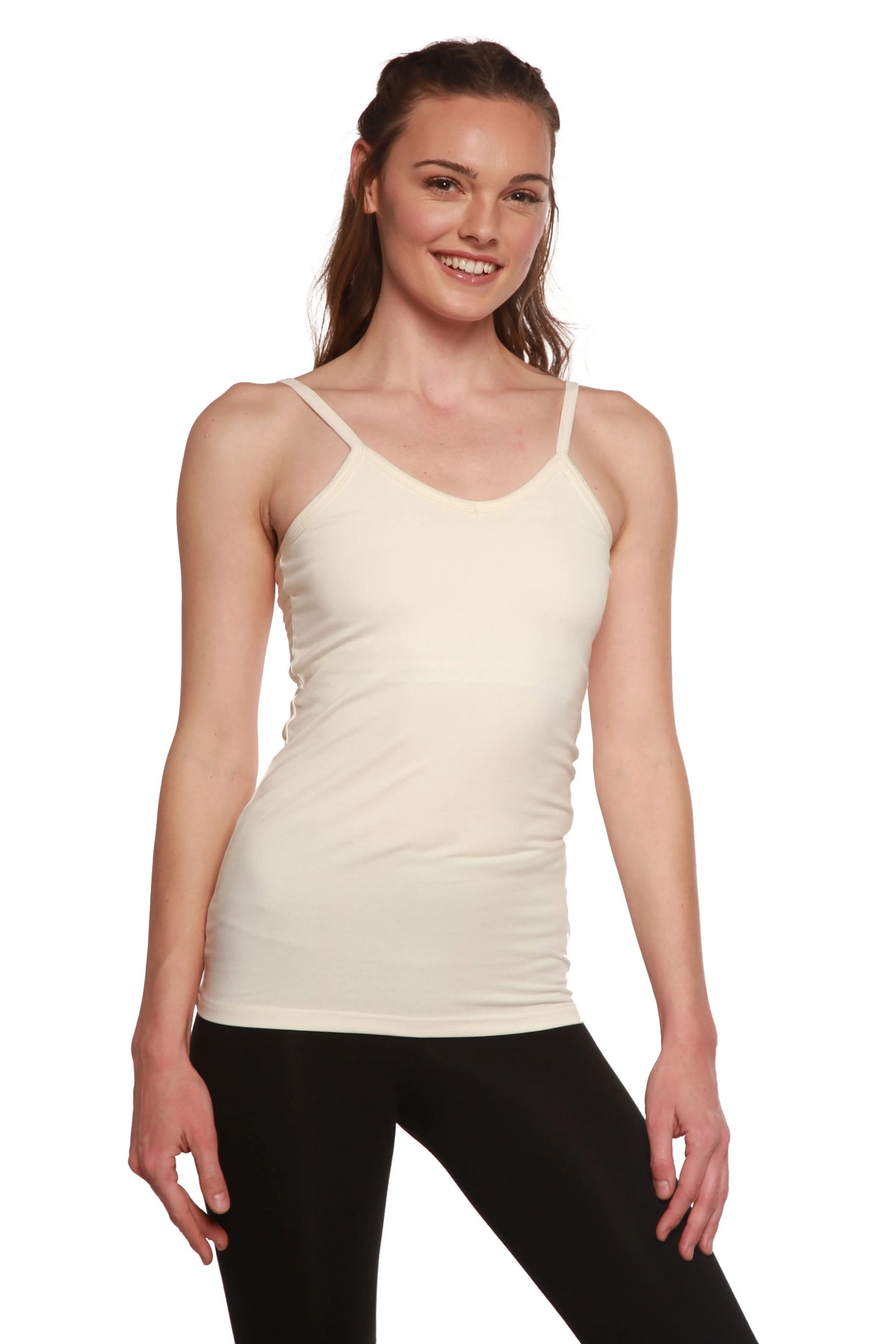 Clearance Women's Bamboo/Cotton Camisole with Shelf Bra Spun Bamboo