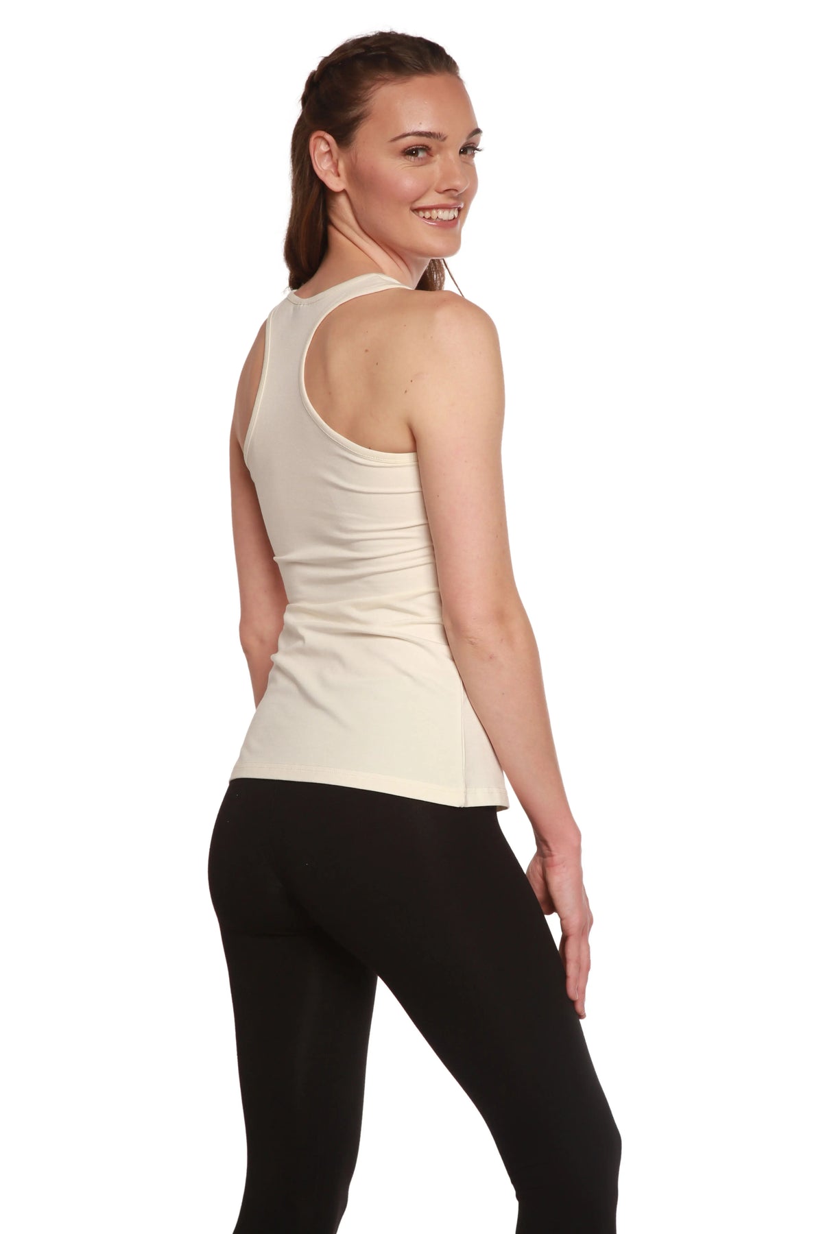 Clearance Women's Bamboo/Cotton Racer Back Tank Top Spun Bamboo