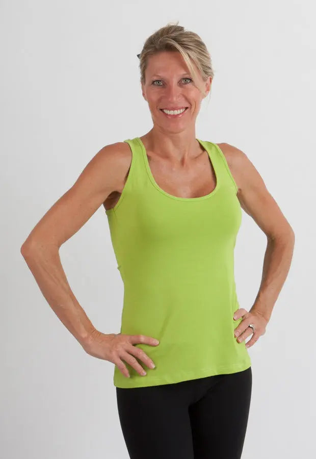 Clearance Women's Bamboo/Cotton Racer Back Tank Top Spun Bamboo