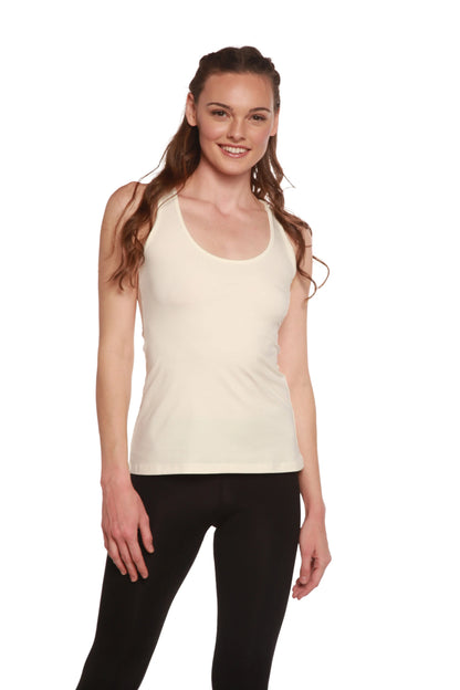 Clearance Women's Bamboo/Cotton Racer Back Tank Top Spun Bamboo