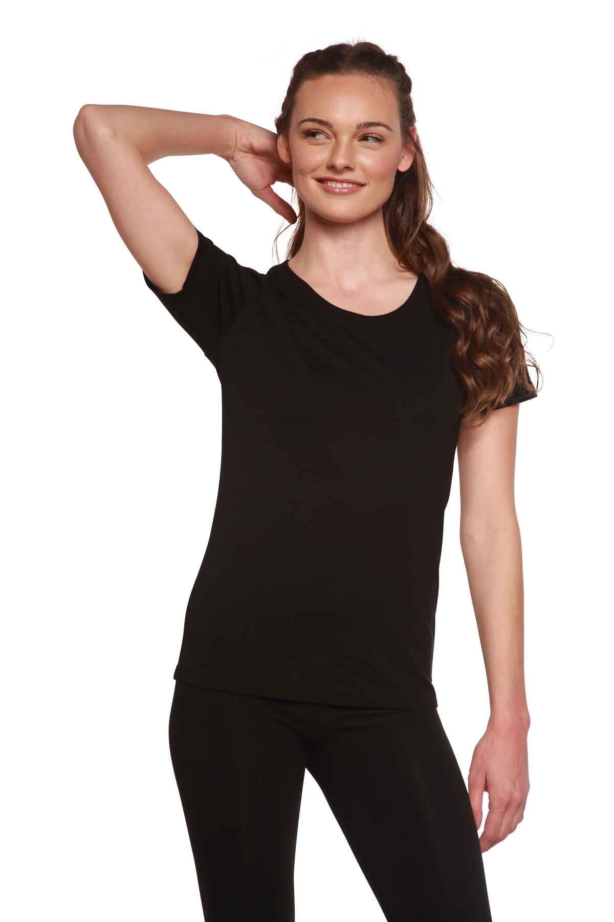Women's Bamboo/Cotton Short Sleeve Scoop Neck T-Shirt Spun Bamboo