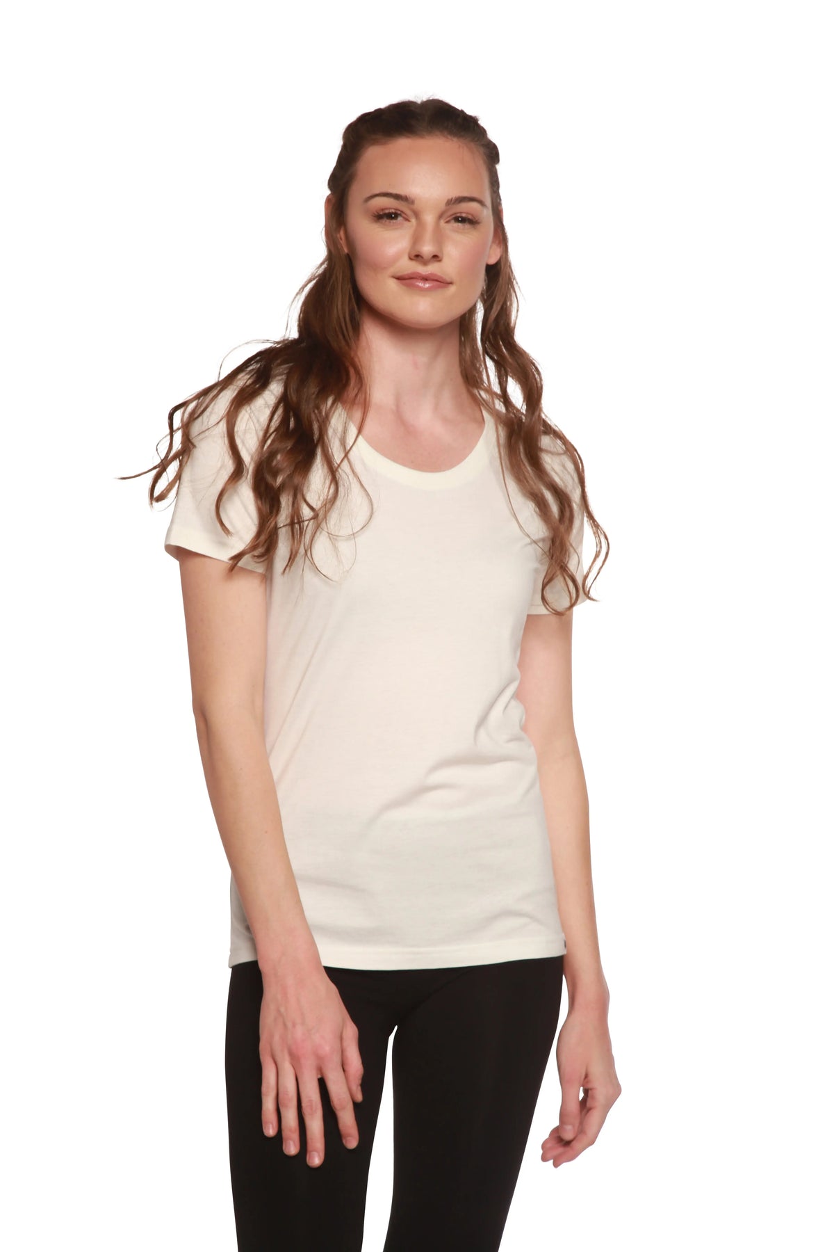 Women's Bamboo/Cotton Short Sleeve Scoop Neck T-Shirt Spun Bamboo