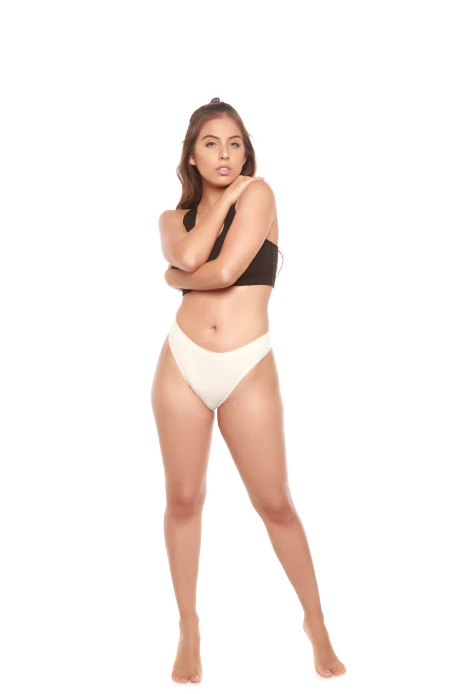 Women's Bamboo/Cotton Thong Style Underwear Natural Color - 3-pack Spun Bamboo
