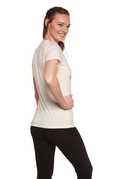 Women's Spun Bamboo Logo Bamboo Viscose/Organic Cotton T-Shirt Spun Bamboo