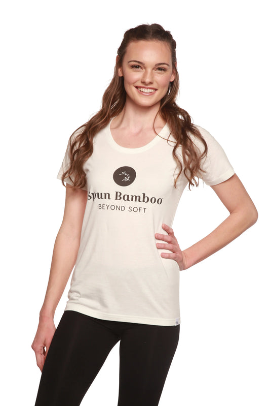 Women's Spun Bamboo Logo Bamboo Viscose/Organic Cotton T-Shirt Spun Bamboo