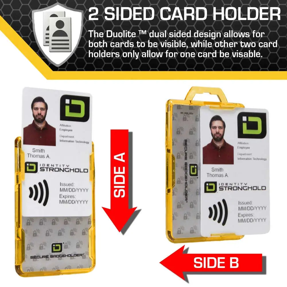 Secure Badge Holder DuoLite ® Vertical 2 ID Card Holder ID Stronghold
